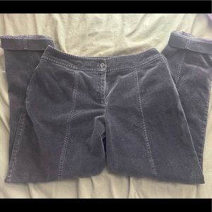 black straight leg trousers